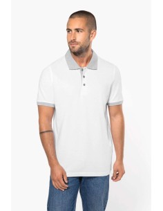 K-KA258-Polo piqué bicolore homme 2